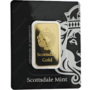 1oz scottsdale mint lion gold bar in certi lock back.png