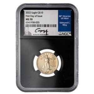 2022 us gold eagle ngc ms 70 first day of issue 0.25th oz coin edmund c. moy label wblack core obverse 500x500.jpg