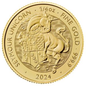 gbr24tbunicorn 025 2024 1 4 oz tudor beast seymour unicorn gold coin obverse.jpg