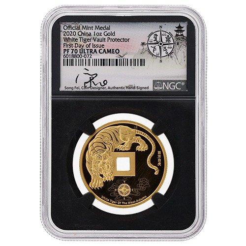 gch20whitetigerngcpf70fdoifeibc 1 2020 ch gold whitetiger vaultprotector ngc pf70 fdoi 1oz medal songfeisignature blackcore obv2 500x500 1.jpg