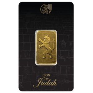 ghllionjudahbar 10g holy land mint gold lion of judah 10 gram bar in assay frontcard.jpg