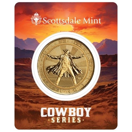 gsccowboygunslinger 1 sc gold cowboy series the gunslinger 1 oz round cardfront.jpg gsccowboygunslinger 1 sc gold cowboy series the gunslinger 1 oz round cardfront.jpg