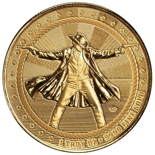 gsccowboygunslinger 1 sc gold cowboy series the gunslinger 1 oz round obverse.jpg gsccowboygunslinger 1 sc gold cowboy series the gunslinger 1 oz round obverse.jpg