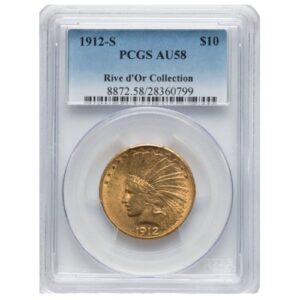 gus10indian1912spcgsau58 04838 1912 s 10 indian eagle gold coin pcgs au 58 front.jpg