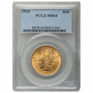 gus10indian1915pcgsms64 04838 1915 us gold indian eagle 10 coin pcgs ms 64 front.jpg