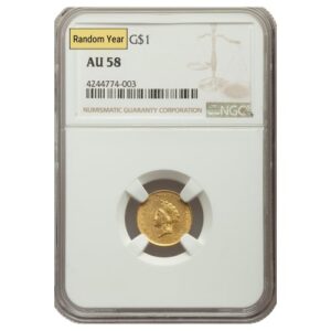 gus1indiantype2ngcau58 004837 us gold indian 1 coin ngc au 58 type ii random year front.jpg