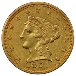 gus25liberty1851au 01209 1851 us gold liberty au 2.50 coin obverse.jpg