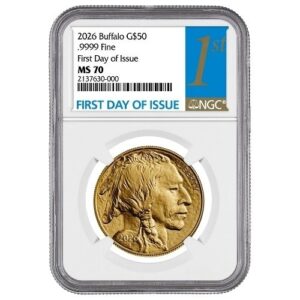 gus26buffngcms70fdoi 1 2026 us gold buffalo ngc ms 70 first day of issue 1 oz coin front.jpg