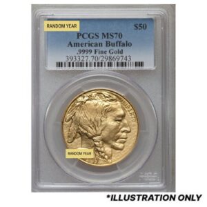 gusbuffpcgsms70 1 random year us gold buffalo 1 oz coin pcgs ms 70 obverse.jpg