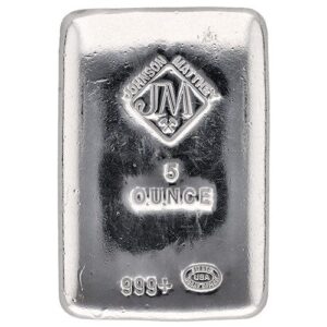 sjmbarpoured 5 jm silver 5oz poured bar obv 500x500 1.jpg