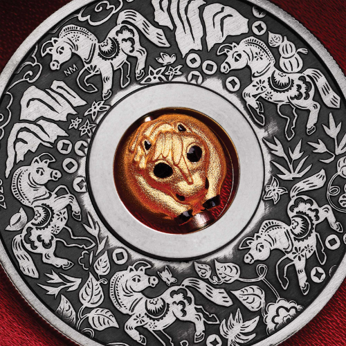 spe26lunarhorserotating 1a 2026 pe silver lunar series year of the horse rotating charm 1 oz antique coin close.png spe26lunarhorserotating 1a 2026 pe silver lunar series year of the horse rotating charm 1 oz antique coin close.png