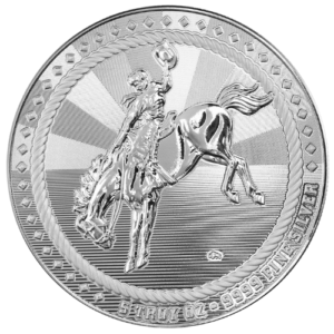 ssccowboybuffprivy 5 sc silver cowboy w buffalo privy 5 oz round obverse.png