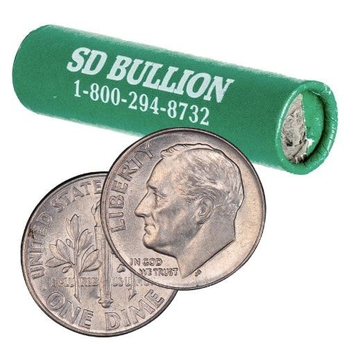 sus90roosedimeauunc 5face 90 percent roosevelt dimes au bu 5 dollar face main.jpg sus90roosedimeauunc 5face 90 percent roosevelt dimes au bu 5 dollar face main.jpg
