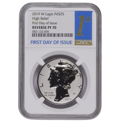 xus19eaglewngcpf70fdoi 1rp 2019 w us palladium eagle ngc pf 70 first day of issue 1 oz reverse proof front.jpg